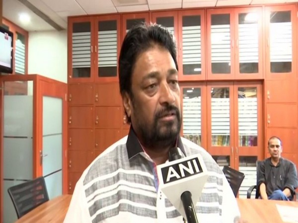 NCP MLC Prakash Gajbhiye speaking to ANI on Tuesday in Mumbai.