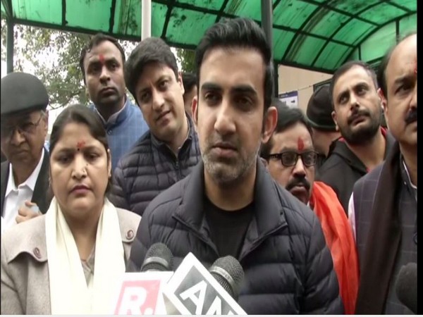 BJP leader Gautam Gambhir interacts with ANI in New Delhi on Monday Photo/ANI