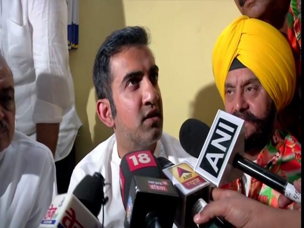 Gautam Gambhir speaking to the media. Photo/ANI