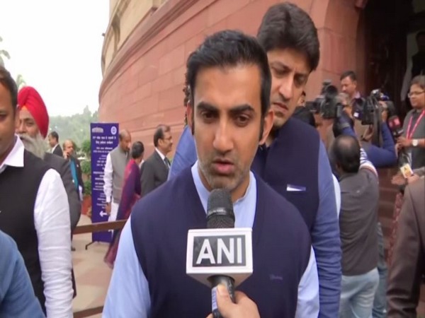 BJP MP Gautam Gambhir speaking to ANI on Friday. Photo/ANI