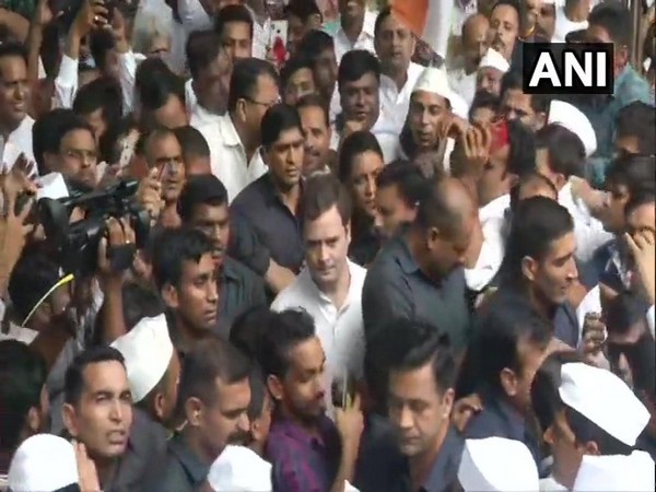 Rahul Gandhi participates in Sandesh Yatra in Delhi on Wednesday [Photo/ANI]