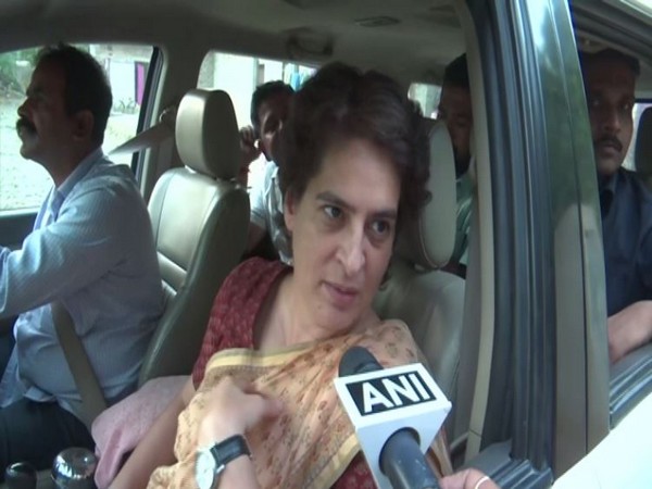 Congress leader Priyanka Gandhi speaking to ANI on Monday in Amethi, Uttar Pradesh. Photo/ANI