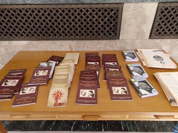 Books on Mahatma Gandhi’s philosophy were distributed during the event organised to commemorate his birth anniversary in Geneva