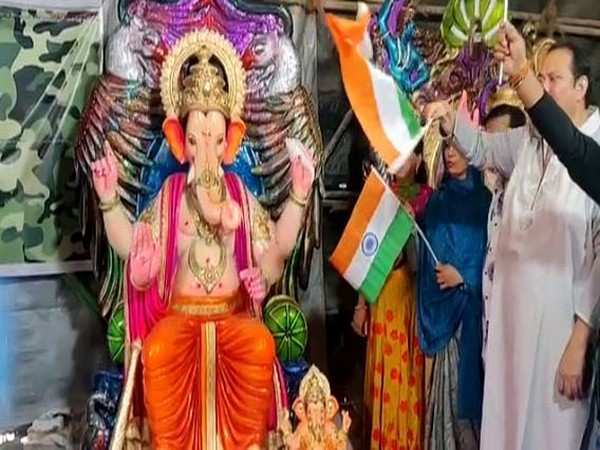 Kiran Ishar has been installing Lord Ganesha at LoC for the past three years. Photo/ANI