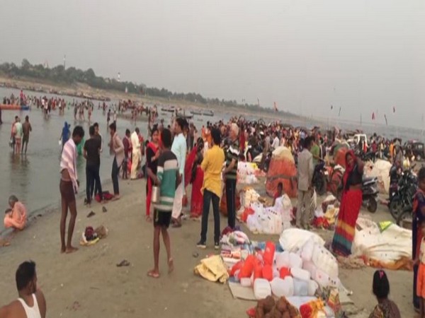 Visual from Ganga ghat in Prayagraj. (Photo/ANI)