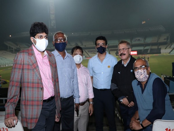 Sourav Ganguly and other office bearers of CAB at Eden Gardens