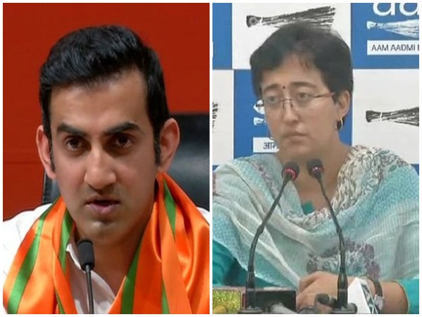 BJP leader Gautam Gambhir and AAP candidate Atishi Marlena