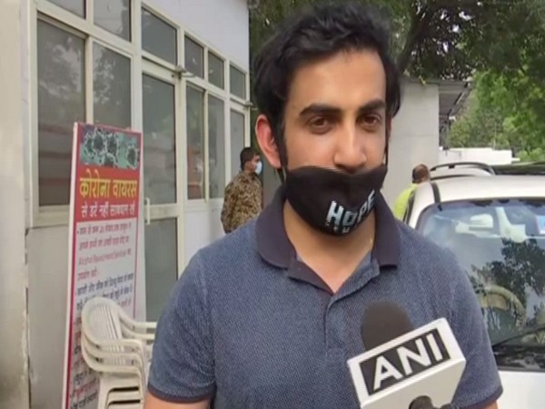 Former Indian cricketer Gautam Gambhir speaking to ANI on Sunday. Photo/ANI
