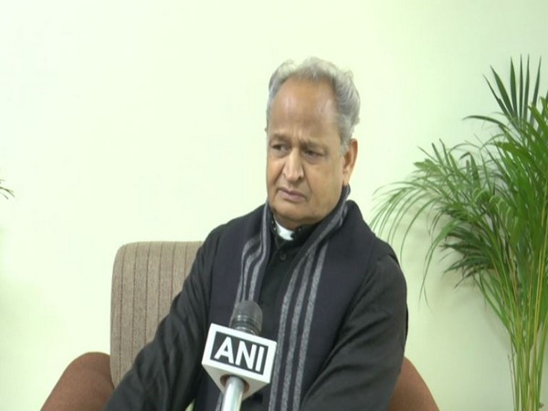 Rajasthan Chief Minister Ashok Gehlot talking to ANI on Tuesday. (Photo/ANI)