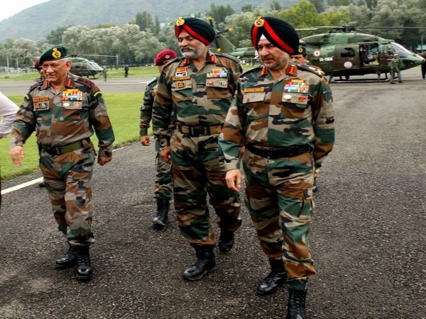 General Bipin Rawat during his visit to Jammu Kashmir (Photo tweeted by Northern Army Command on August 1)
