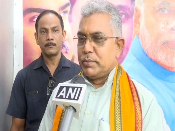 West Bengal BJP chief Dillip Ghosh in conversation with ANI. Photo/ANI