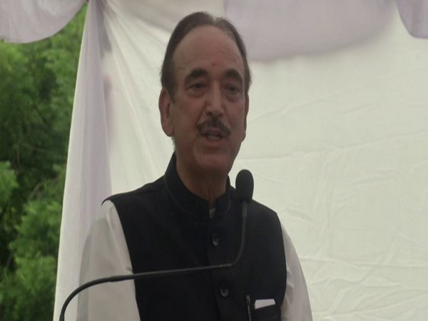 Ghulam Nabi Azad during his speech in New Delhi on Thursday. Photo/ANI