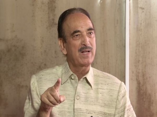 Ghulam Nabi Azad addressing the media in Parliament complex on Tuesday. Photo/ANI