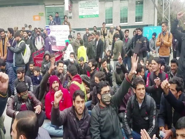 Students of Karakoram University protest against fee hike.