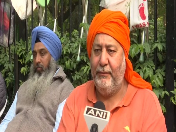 Congress MP Jasbir Singh Gill speaking with ANI on Sunday over the ongoing farmers protest. (Photo/ANI)
