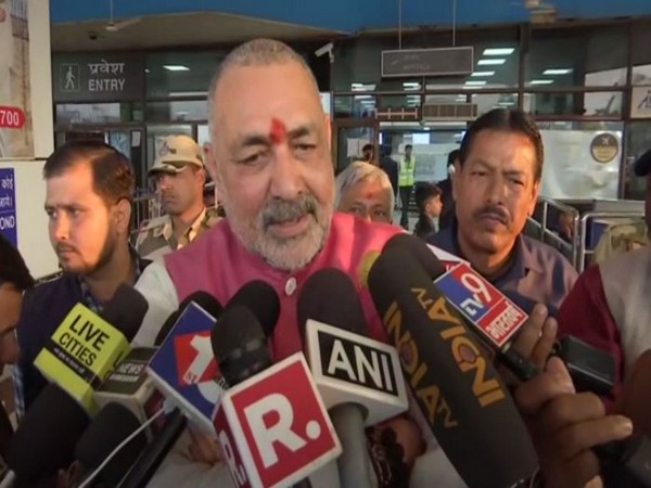 Union Minister and Bharatiya Janata Party (BJP) leader Giriraj Singh speaking to reporters in Bihar on Wednesday. Photo/ANI