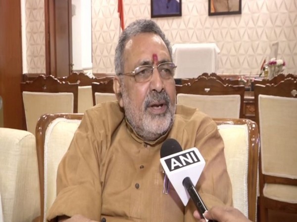 Union Minister Giriraj Singh speaking to ANI in New Delhi on Sunday. Photo/ANI 