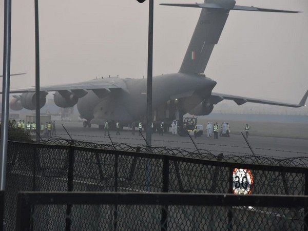 C-17 Globemaster aircraft of the Indian Air Force arrived from China's Wuhan on Thursday morning.