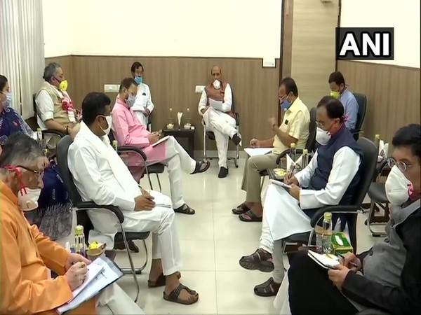 GoM meeting at Defence Minister Rajnath Singh's residence on Saturday.