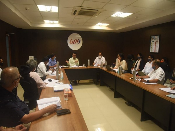 Goa Chief Minister holds meeting with Board members of GoaIPB on Monday. Photo/ANI