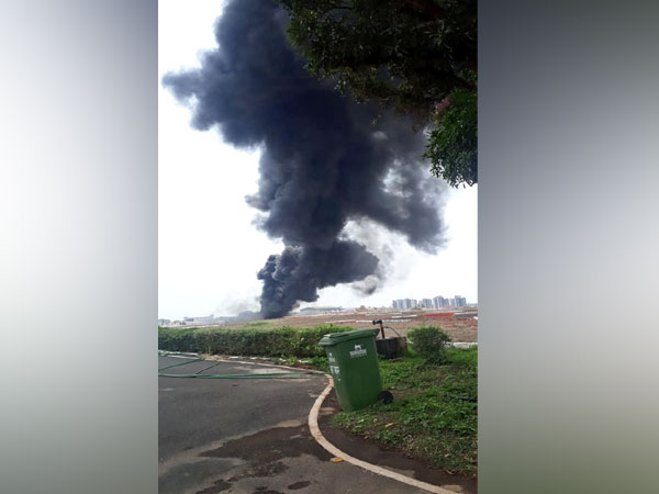 Visuals from Goa airport where a fire broke out on Saturday. 