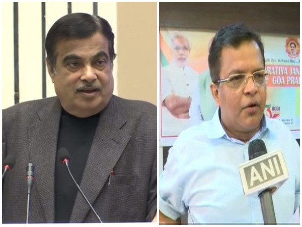 Union Minister for Shipping Nitin Gadkari (left) and Member of Parliament from South Goa Narendra Keshav Sawaikar (right). File photo