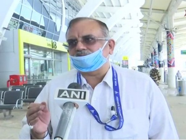 Goa Airport Director Gagan Malik speaking to ANI in Dabolim on Saturday. (Photo/ANI)