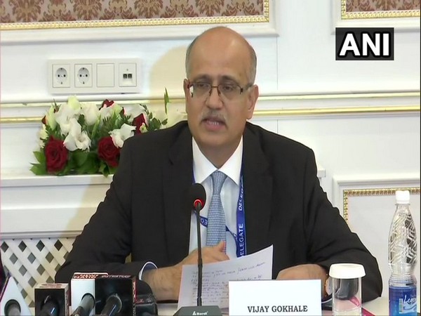 Foreign Secretary Vijay Gokhale at a press briefing in Bishkek on Thursday. (File Photo)