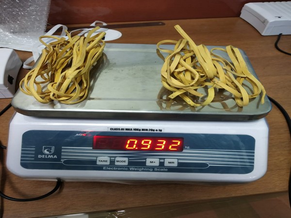 Gold seized from two passengers travelling from Dubai on Thursday. (Photo/ANI)