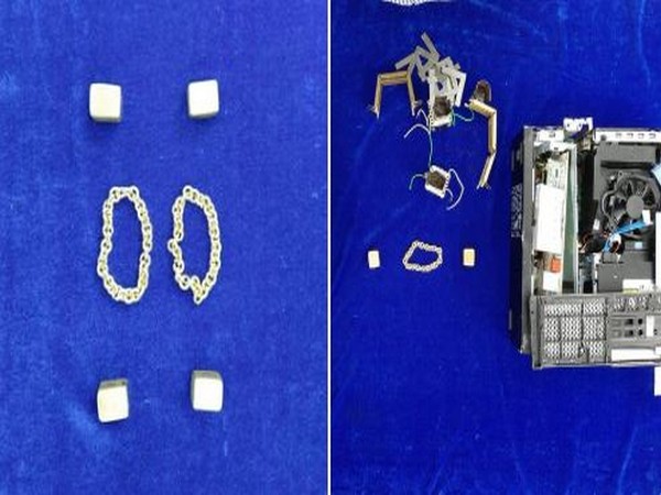 Gold seized by Customs officials in Chennai. Photo/ANI