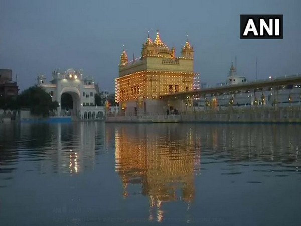 Golden Temple illuminated on the occasion of Baisakhi. Photo/ANI