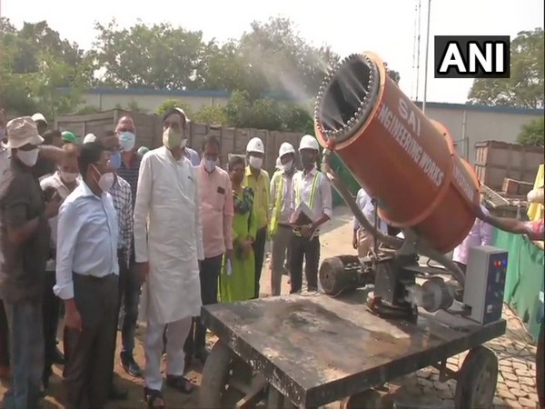    Delhi Environment Minister Gopal Rai inspecting construction site at Pragati Maidan on Friday.