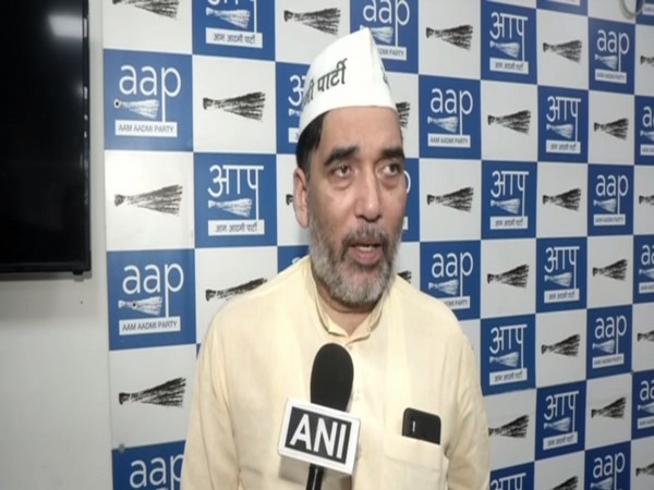 Delhi Minister and AAP leader Gopal Rai talking to ANI on Wednesday. Photo/ANI