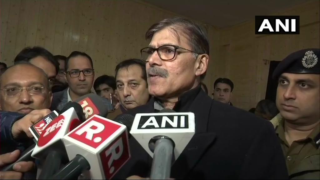 K, Vijay Kumar, Advisor to Jammu and Kashmir Governor speaking to media in Srinagar on Friday. Photo/ANI