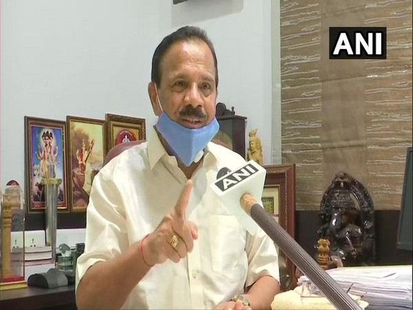 Union Minister Sadananda Gowda speaking to ANI in Bengaluru on Monday. Photo/ANI