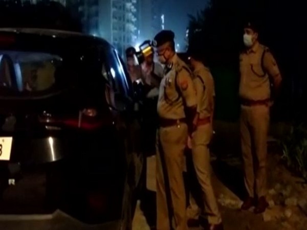 Two shot dead in Greater Noida residential society on Monday. Photo/ANI