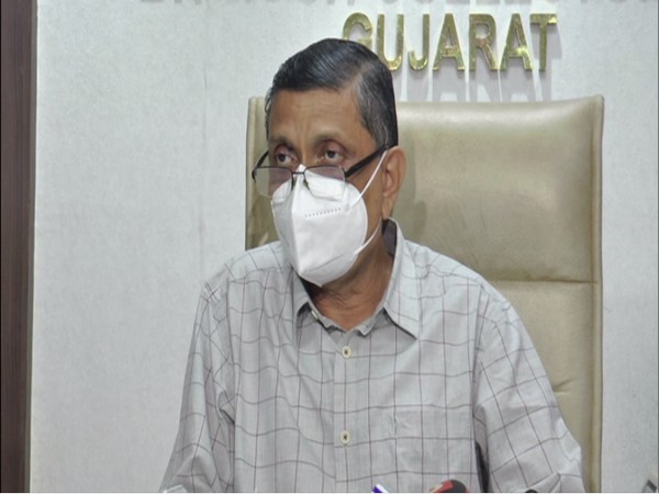 MD Modiya, District Magistrate Bharuch speaking to the reporters on Monday. (Photo/ANI)