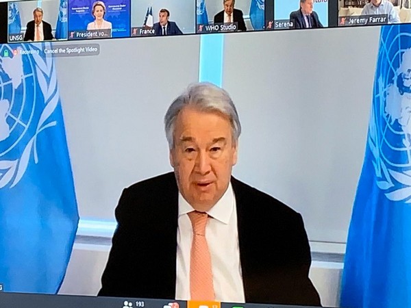 UN Secretary-General Antonio Guterres during the COVID-19 collaboration on Friday. (Photo Source: Antonio Guterres Twitter)