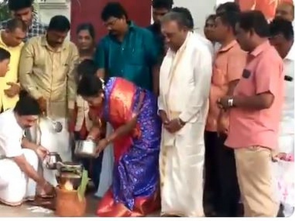 A video grab from Telangana Governor's twitter handle.