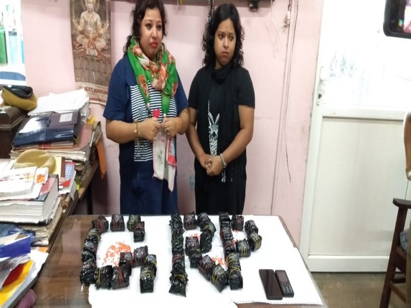 Guwahati GRP arrested two women with 175 small pouches containing 34,100 Yaba tablets (drug)