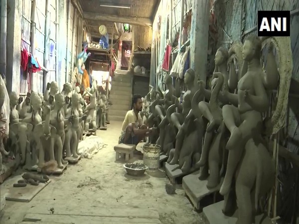 An Idol maker in Guwahati. (Photo/ANI) 