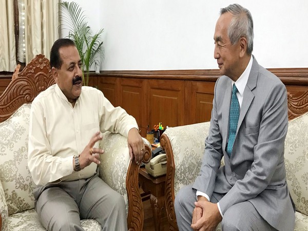 Jitendra Singh with Japan's Ambassador to India Kenji Hiramatsu in New Delhi on Wednesday.