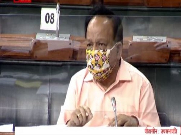 Union Health Minister Harsh Vardhan speaks in Rajya Sbha on Thursday. [Photo/ANI]