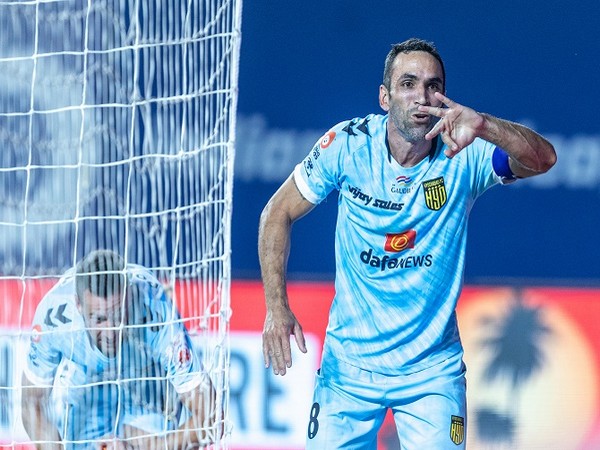 HFC's Joao Victor celebrates after scoring a goal (Image: ISL)