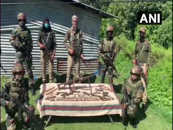 A terrorist hideout that was busted in Rajouri's Thanamandi area.