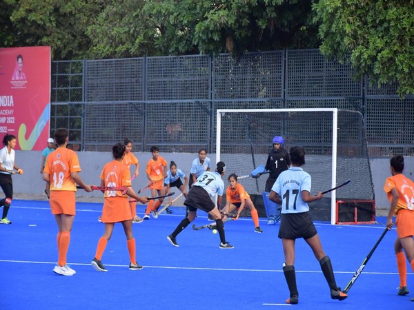 Players in action during Hockey India Junior Women National Championship (Image: HI)