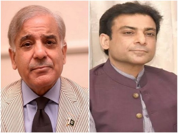 Prime Minister Shehbaz Sharif and his son and Punjab province Chief minister Hamza Shehbaz (File photo)