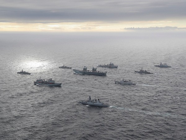 The UK Carrier Strike Group 2021, led by HMS Queen Elizabeth Aircraft Carrier, departing the UK. (Photo Credit - Royal Navy)