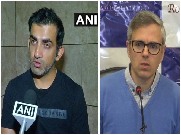 Former cricketer Gautam Gambhir and former Jammu and Kashmir Chief Minister Omar Abdullah (File photos)