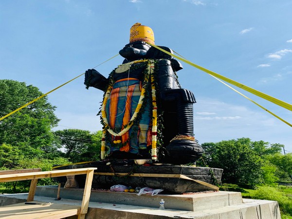 US' tallest Hanuman statue that was installed on Monday in the city of Hockenssin.